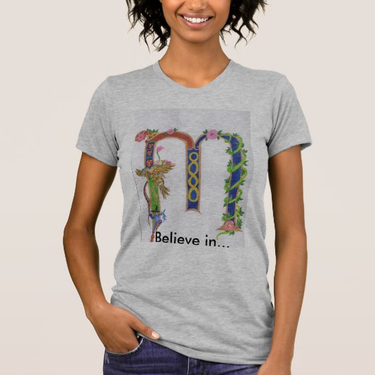 Robe lumineuse de T-shirt de "M" (Devant)