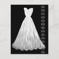 Robe Mariage blanche avec carte postale Accent den