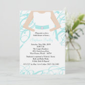 Robe Mariage bleu doux Invitation de douche nuptia (Debout devant)