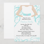 Robe Mariage bleu doux Invitation de douche nuptia (Devant / Derrière)