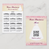 Robe Mariage carte de visite Calendrier (Devant / Derrière)