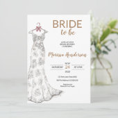 Robe mariage Douche nuptiale Invitation (Debout devant)