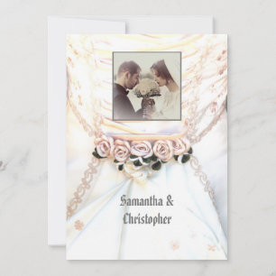 robe mariage florale invitation photo