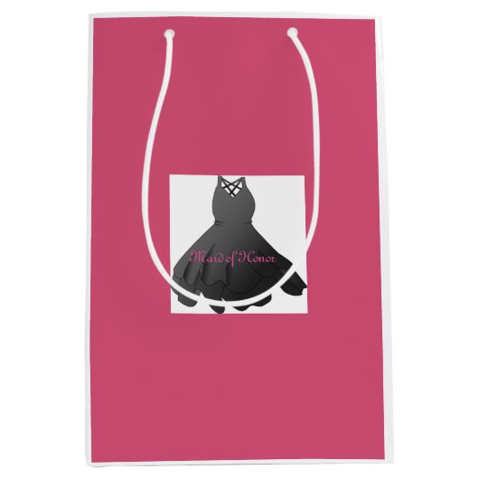 Robe mariage Maid of Honor Pink Sac cadeau (Devant)