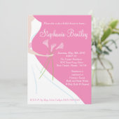 Robe Mariage rose Invitation de douche nuptiale (Debout devant)
