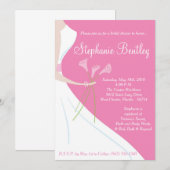 Robe Mariage rose Invitation de douche nuptiale (Devant / Derrière)