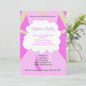 Robe Mariage violette Invitation de douche nuptial (Debout devant)