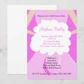 Robe Mariage violette Invitation de douche nuptial (Devant / Derrière)