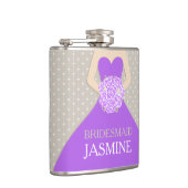 Robe mauve de Bridesmaid nommée flacon de hanche (Droite)