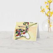 Robe moderne colorée aquarelle fleurie fille Carte (Fleur jaune)