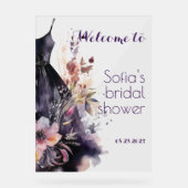 Robe noire fleur violette (Recto)