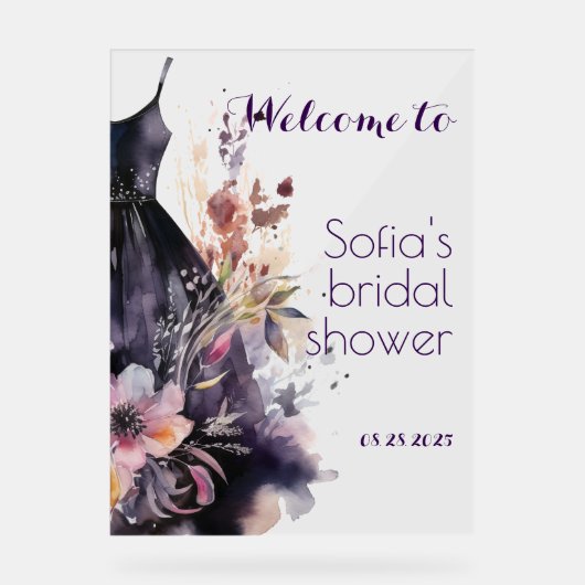 Robe noire fleur violette (Recto)