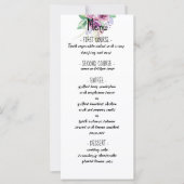 Robe noire mariage rose aquarelle rose menu (Devant)