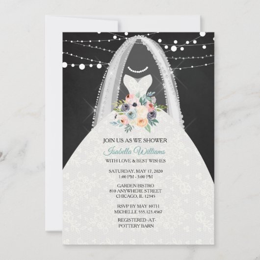 Robe nuptiale Rustique Chalk Invitation de la douc (Devant)