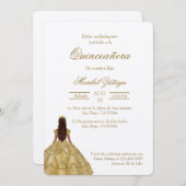 Robe or Quinceanera invitation (Devant / Derrière)