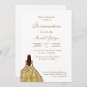 Robe or Quinceanera invitation (Devant / Derrière)