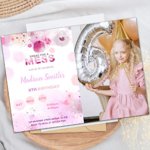 Robe pour mess Peinture Anniversaire Invitations a