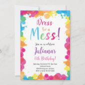 Robe pour un Mess Peinture Anniversaire Invitation (Devant)