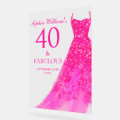 Robe rose chaude 40 et fabuleuse fête du 40e anniv (Angle)