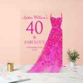 Robe rose chaude 40 et fabuleuse fête du 40e anniv (Mariage)