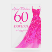 Robe rose chaude 60 & Fabulous 60th Birthday Party (Recto)