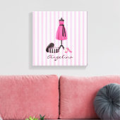 Robe rose Couture avec votre nom - Toile (Insitu(Salon))