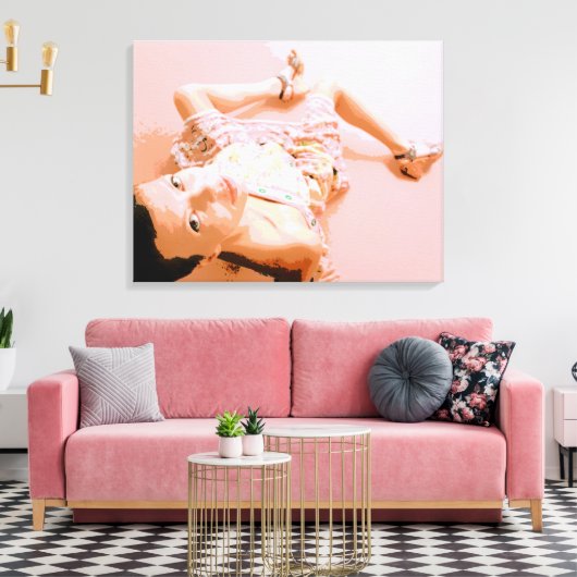 robe rose fille toile enveloppé (Insitu(Salon))