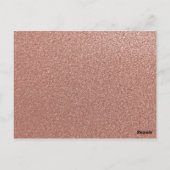 Robe rose Gold Sparkle Carte de remerciements Quin (Dos)