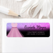 Robe rose, Parties scintillant Bokeh, Étiquette de (En situation)