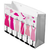 Robe rose V - Sac cadeau (Devant Angle)