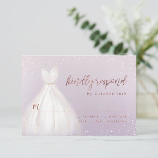 Robe Rose violet or élégant Robe étincelante RSVP (Debout devant)