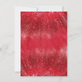 Robe rouge étincelle Quinceanera Party Invitation (Dos)