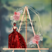 Robe rouge Floral Geometry Quinceañera Anniversair (Neutre)