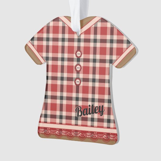 Robe rustique mignonne avec Figurine en dentelle r (devant)