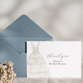 Robe simple élégante blanche aquarelle Merci