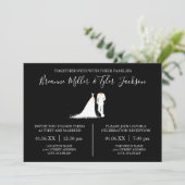 Robe & Smoking - Invitation de mariage & de récept (Debout devant)