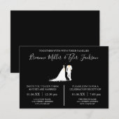 Robe & Smoking - Invitation de mariage et de récep (Devant / Derrière)