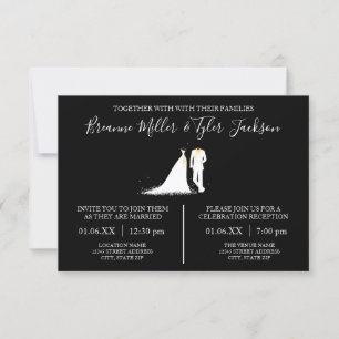 Robe & Smoking - Invitation de mariage et de récep