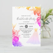Robe Tropicale Colorée invitation du Bachelorette (Debout devant)