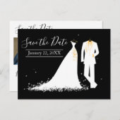 Robe & Tux - Enregistrer la date carte postale (Devant / Derrière)