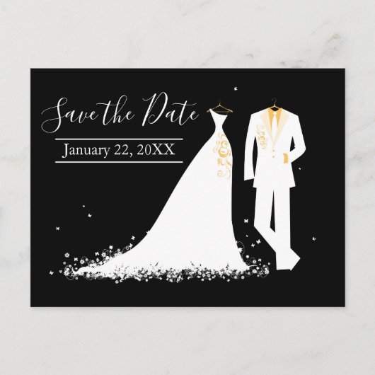 Robe & Tux - Enregistrer la date carte postale (Devant)