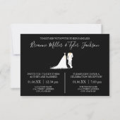 Robe & Tux - Invitation Mariage et réception 3x5 (Devant)