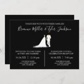 Robe & Tux - Invitation Mariage & Réception (Devant / Derrière)