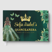 Robe verte Emeraude Florale Anniversaire Quinceane (Recto)