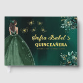 Robe verte Emeraude Florale Anniversaire Quinceane (Recto)