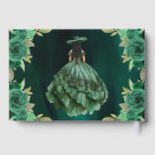Robe verte Emeraude Florale Anniversaire Quinceane (Verso)