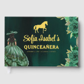 Robe verte Emeraude Florale Anniversaire Quinceane (Recto)