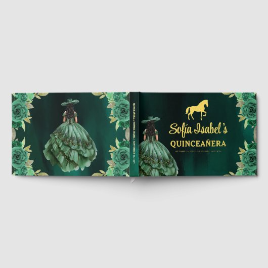 Robe verte Emeraude Florale Anniversaire Quinceane (Complet)