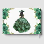 Robe verte Emeraude Florale Anniversaire Quinceane (Verso)