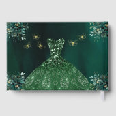 Robe verte Emeraude Florale Anniversaire Quinceane (Verso)